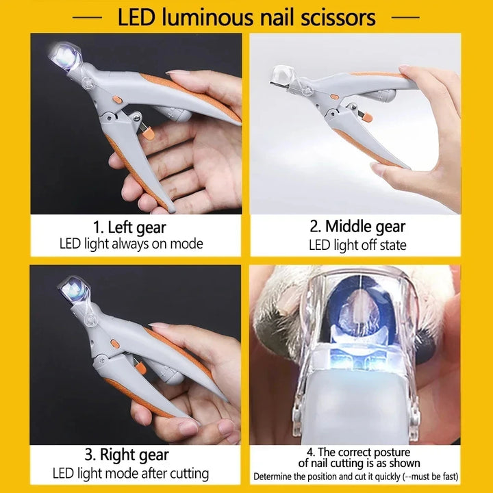 Pet Nail Clipper with LED Light – Amplified Trimmer