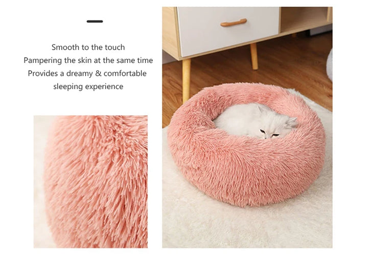 🐾 Cozy Plush Dog & Cat Bed – Warm & Washable 🐶😸