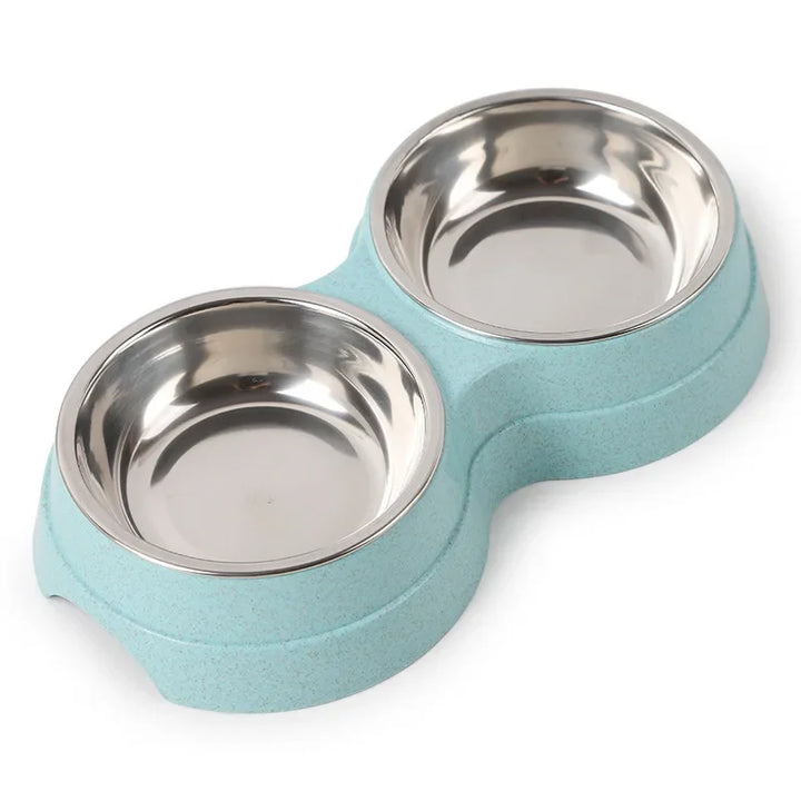 Double Pet Bowls – Stainless Steel Food and Water Feeder