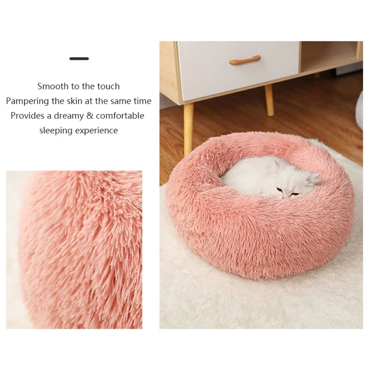 🐾 Cozy Plush Dog & Cat Bed – Warm & Washable 🐶😸