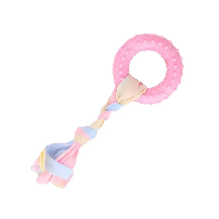 Pink Rubber Bone - Durable and Fun Chew Toy