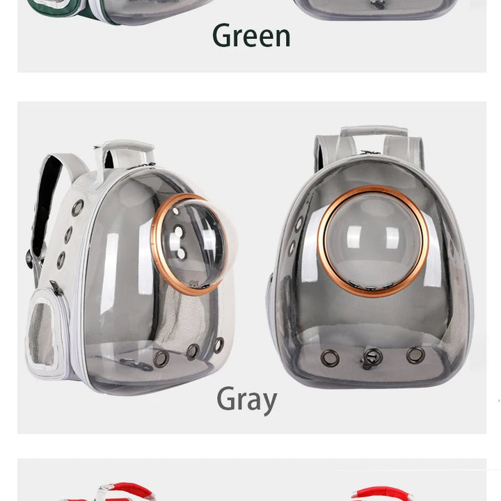 Space Capsule Style Clear Pet Backpack – Travel in Style