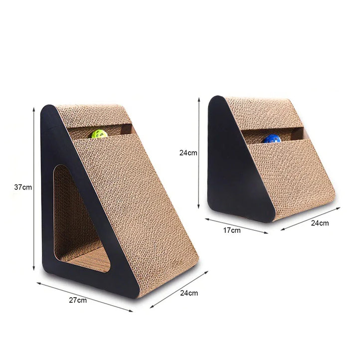 2 in 1 Cat Scratcher Cardboard with Rotating Ball Wear-resistant Cat Clawing Board for Indoor Cat Claw Toys For Cats