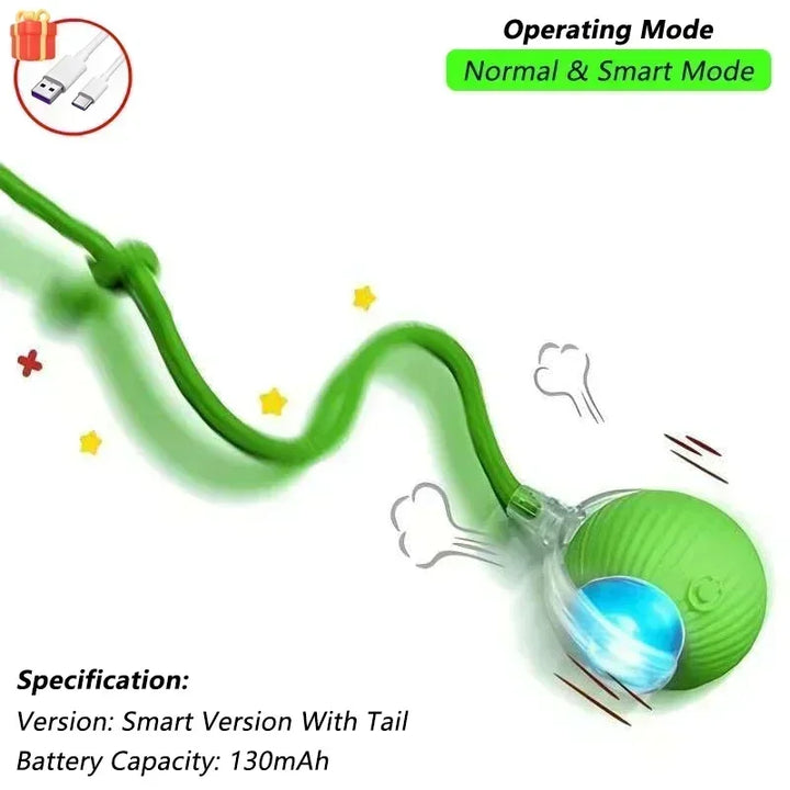 Interactive Cat Toy Ball with Tail – Smart Toy