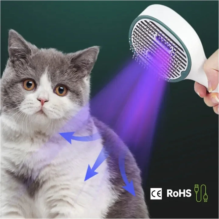 Pet Rounded Comb with UV Sterilization – USB Charging