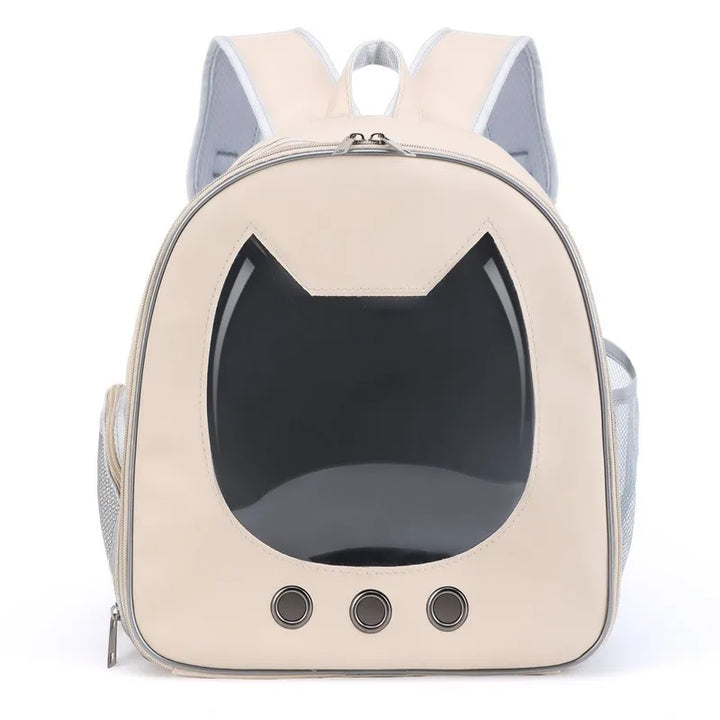 Pet Supplies Cat Carrier Bag PU Travel Backpack