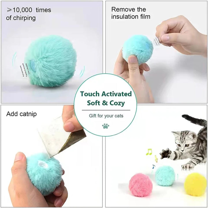 Smart Interactive Cat Toy – Electric Plush Ball