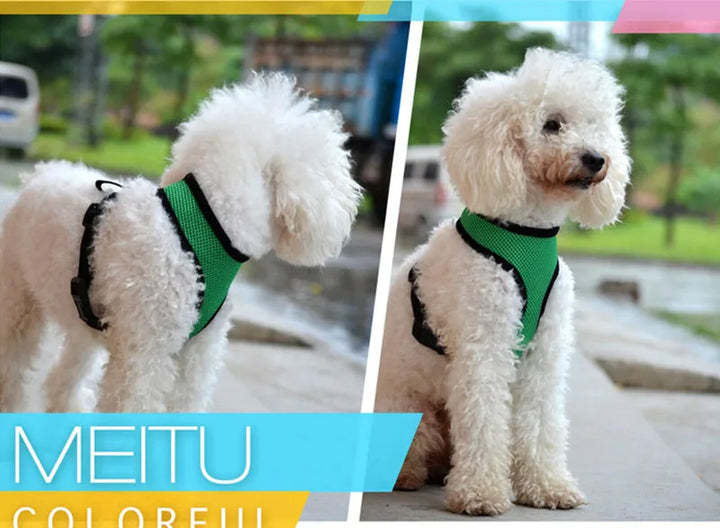 Pets Dog Harness For Small Dogs Cats No Pull Breathable Mesh Chest Strap Safety Dog Harness Vest Adjustable Collar Breast-Band