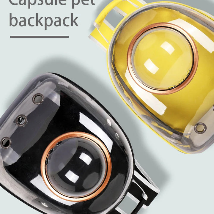 Space Capsule Style Clear Pet Backpack – Travel in Style