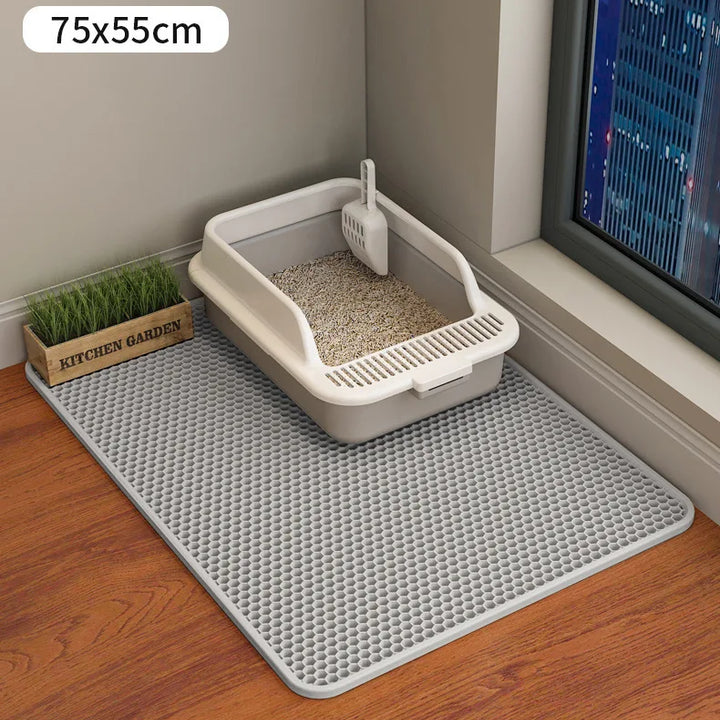 Large Size Cat Litter Mat Eva Waterproof Double Layerat Toilet Mat