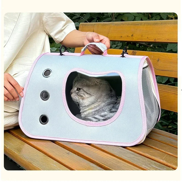 Portable Pet Carrier Bag - Breathable and Foldable for Travel