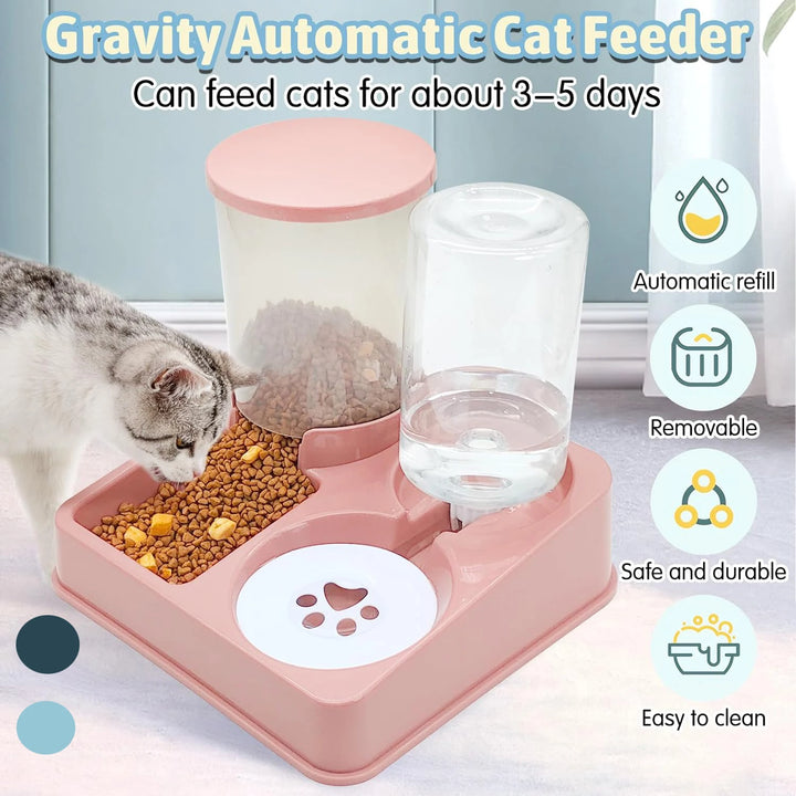 2 in 1 Automatic Feeder – Food and Water!