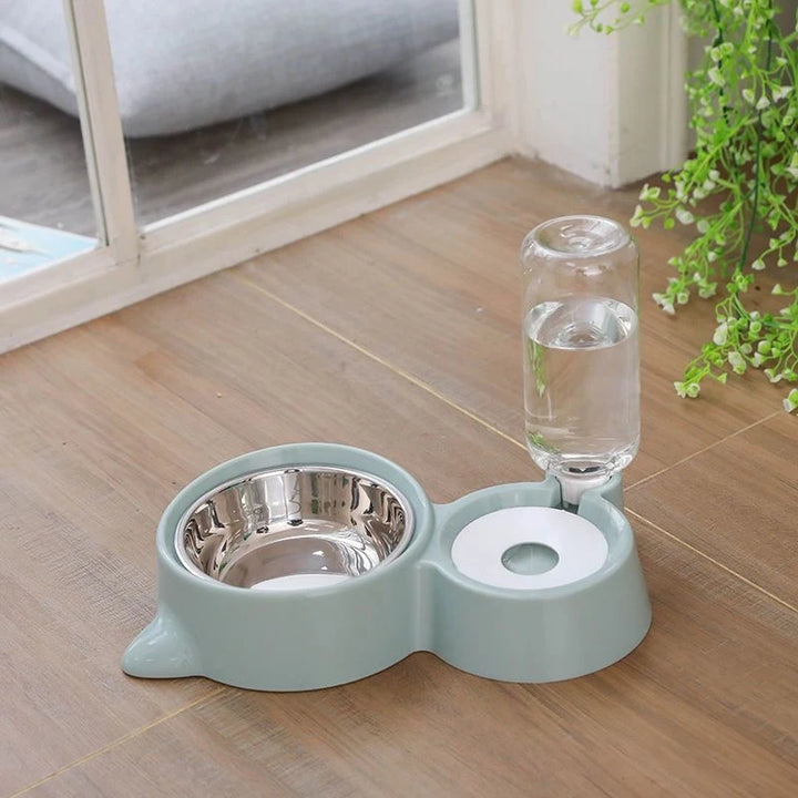 Blue Pet Dog and Cat Bowl Fountain – Automatic Feeder