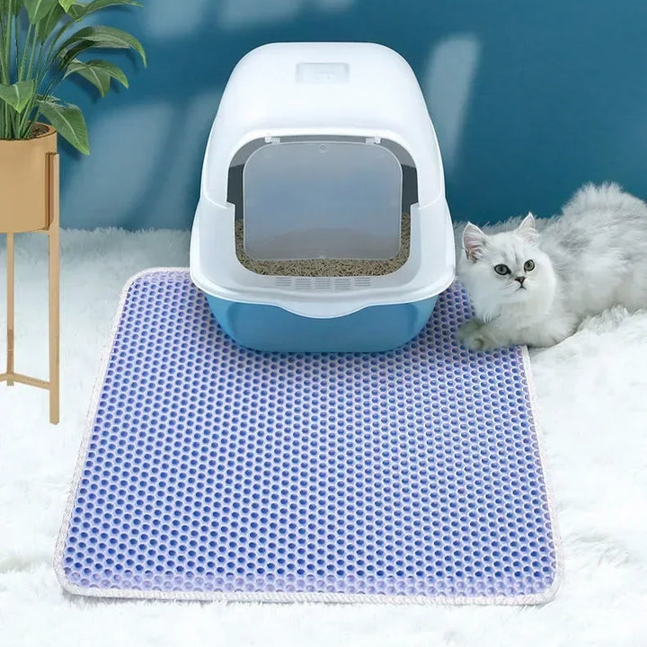 Waterproof Pet Cat Litter Mat Double Layer Pet Litter Box Mat Non-slip Sand Cat Pad Washable Bed Mat Clean Pad Products