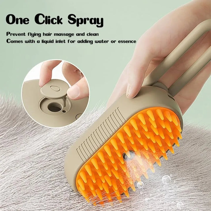 Portable Cat Brush, Steam Spray, Cat Hair Brush