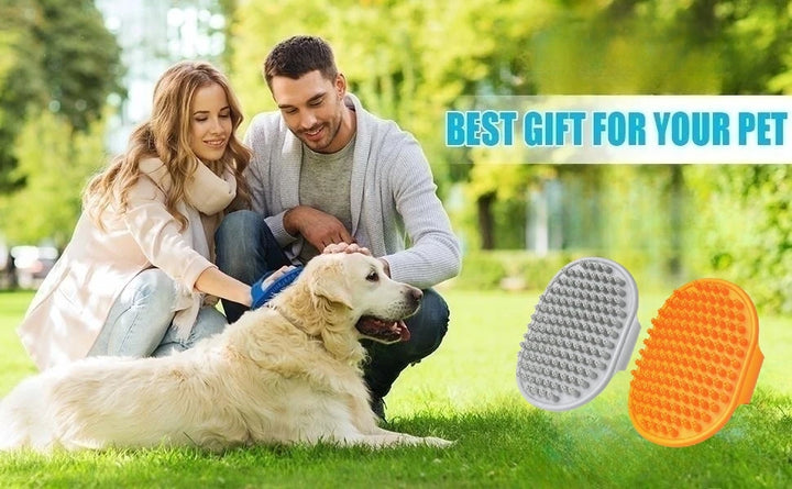 Dog Bath Brush – Curry Rubber Comb for Grooming