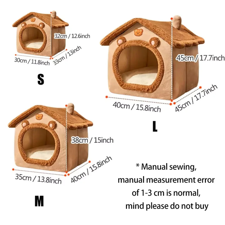 All-season, soft, washable dog and cat house