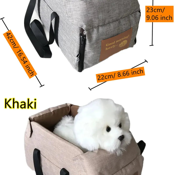 Portable Dog Car Seat – Safe and Cozy Travel Carrier