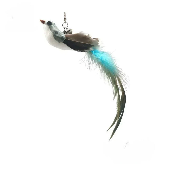 Cats Toys Feathers Wand Interactive Toy Kitten Toys with Super Suction Cup Detachable Feather Replacements Cat Accesorios