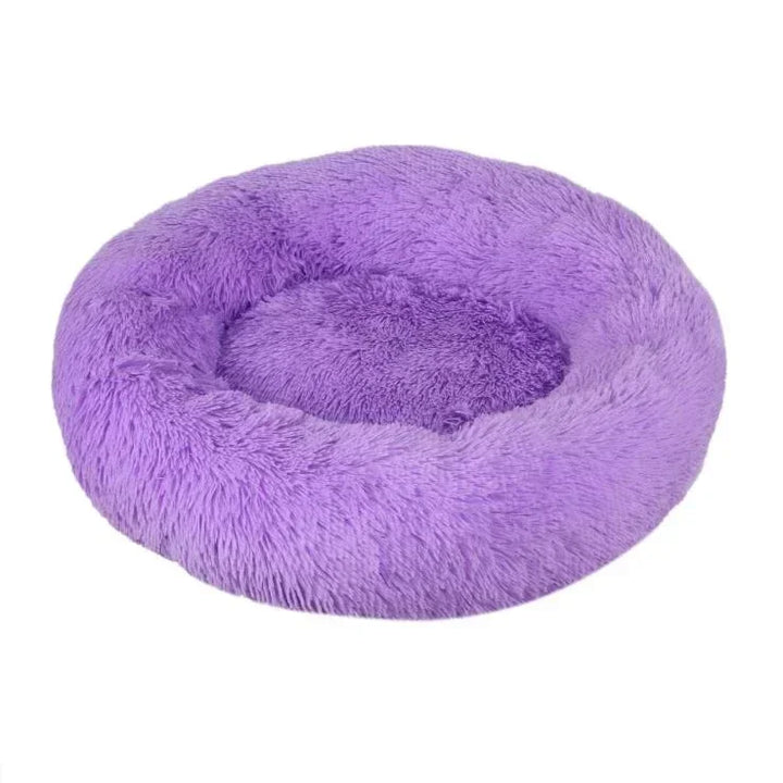 🐾 Round Plush Dog and Cat Bed – Donut Mat