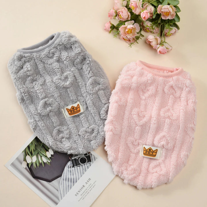 Autumn Winter Warm Pet Cat Clothes Soft Cozy Fleece Costume For Small Medium Dog Cats Kitten Puppy Vest Coat Pet Pug Sweatshirts