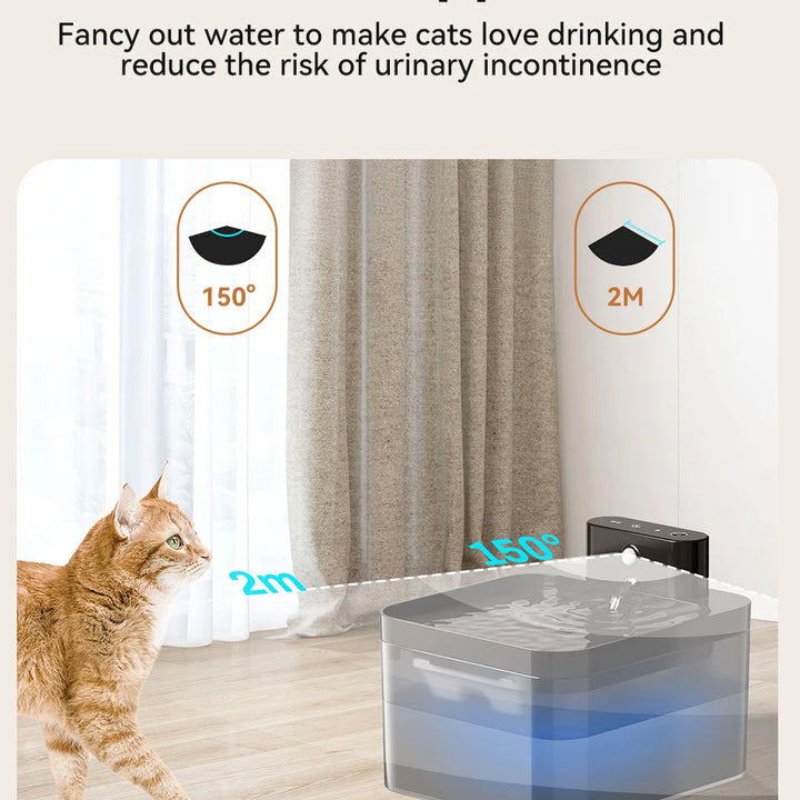 Wireless Automatic Cat Water Fountain Smart Dispenser