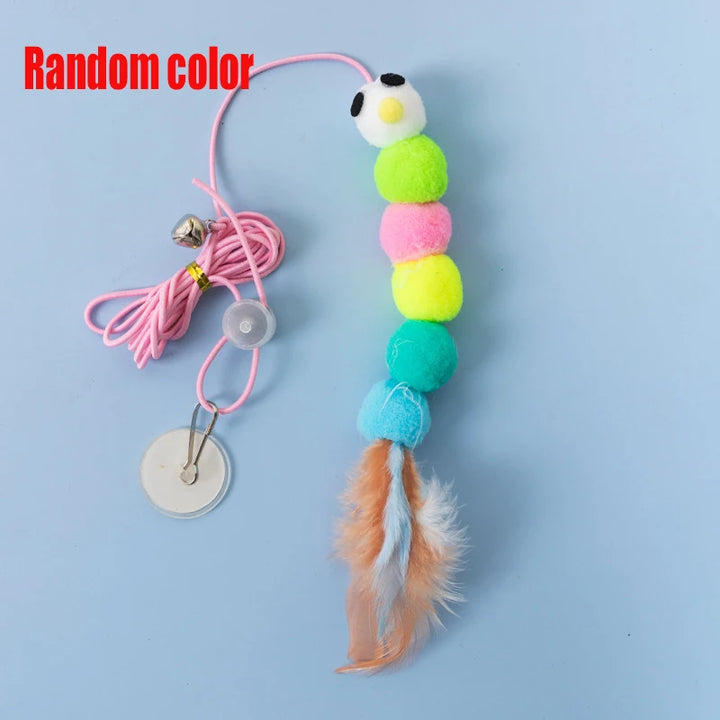 Interactive Cat Toy Hanging Simulation Cat Toy Funny Self-hey Interactive Toy for Kitten Playing Teaser Wand Toy Cat Supplies