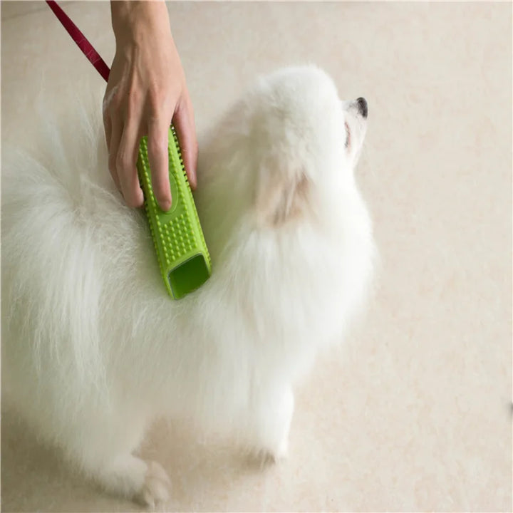 Hollow Silicone Rubber Dog Hair Remover Brush