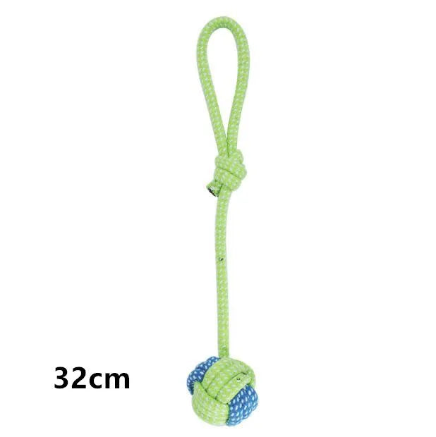 Cotton Ball and Rope Interactive Toy – Chew Toy