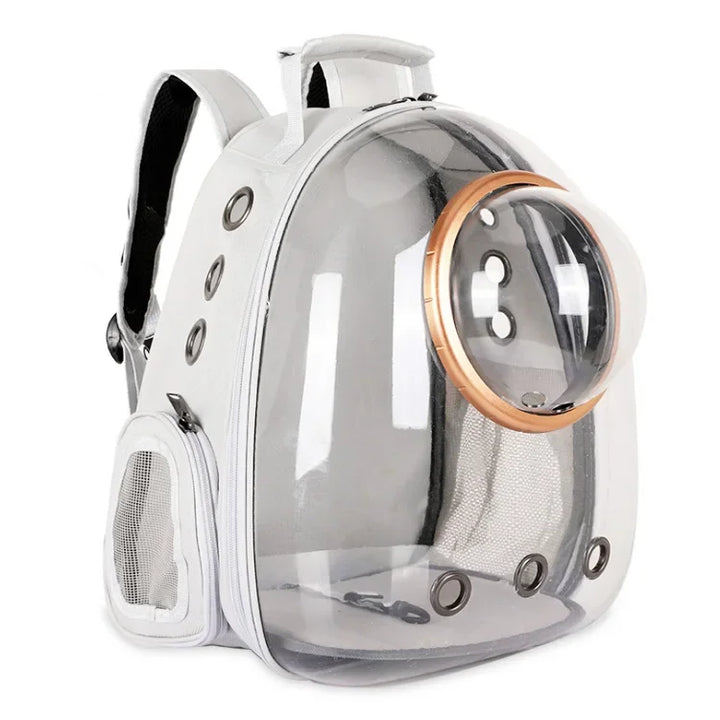 Space Capsule Style Clear Pet Backpack – Travel in Style