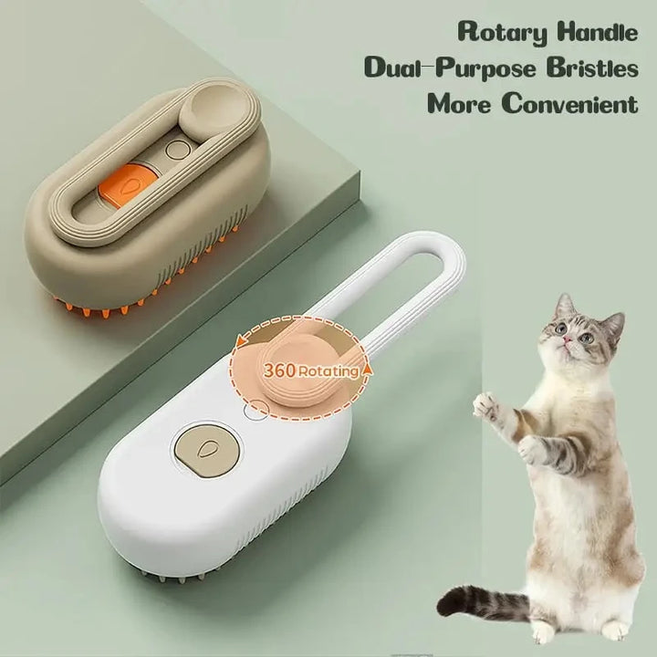 Portable Cat Brush, Steam Spray, Cat Hair Brush