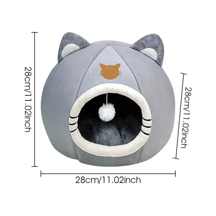 Deep Sleep Cat Bed Cats Cave Hut Soft Calming Pet Sofa Warm Dogs Basket Indoor Cozy Cat House Kitten Nest Cave Pet Accessories