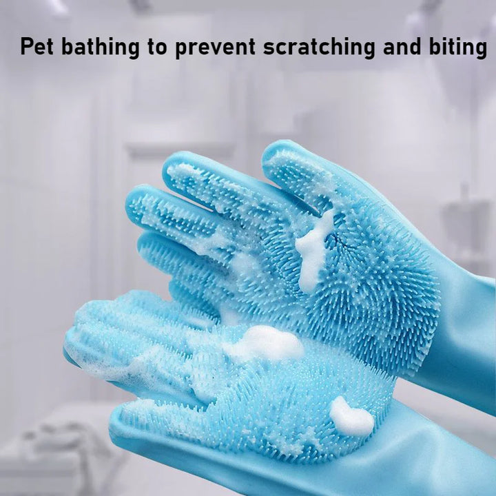 Silicone Pet Bath Gloves – 1/3 Piece Gloves