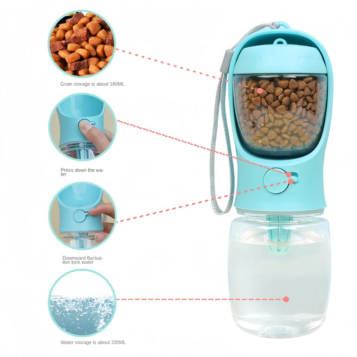 550ml Portable Dog Water Bottle – Foldable