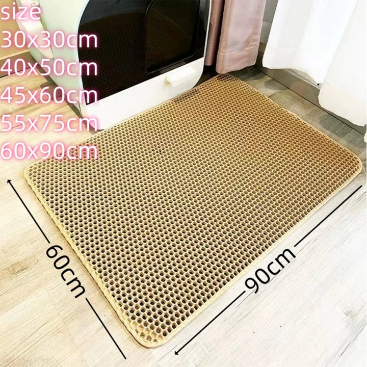 Large Size Cat Litter Mat Eva Waterproof Double Layerat Toilet Mat