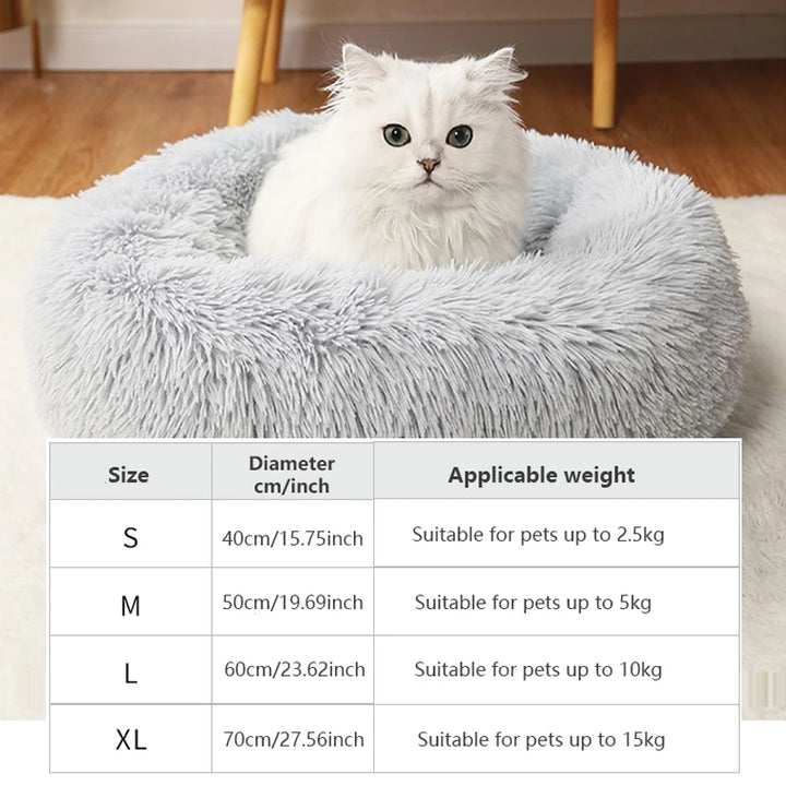 🐾 Cozy Plush Dog & Cat Bed – Warm & Washable 🐶😸