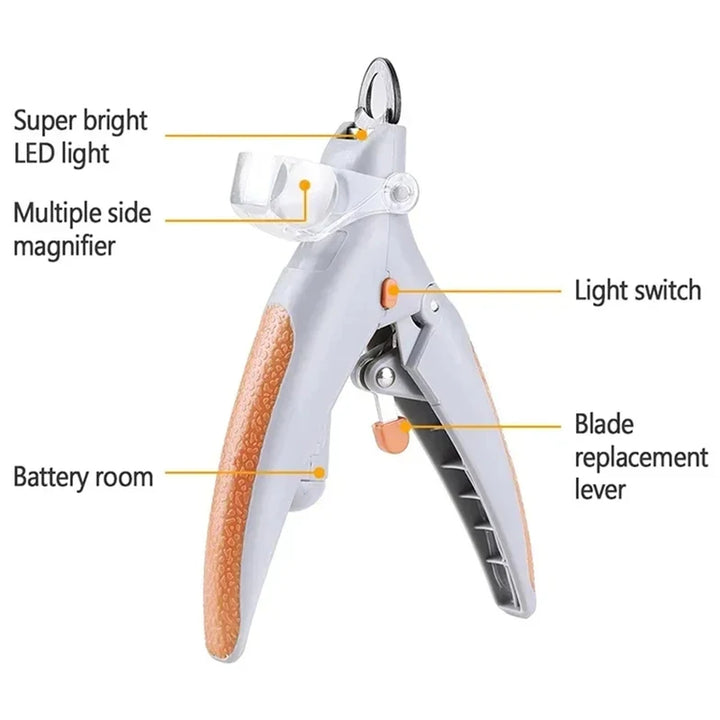 Pet Nail Clipper with LED Light – Amplified Trimmer