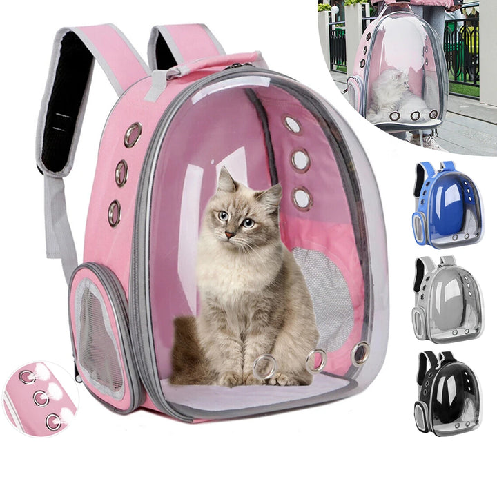 Portable Clear Cat Backpack – Stylish Travel Carrier