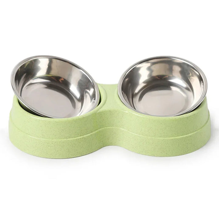 Double Pet Bowls – Stainless Steel Food and Water Feeder