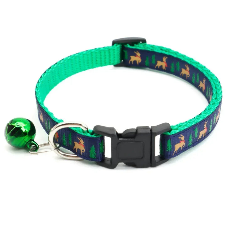 2 pcs collar with bell adjustable custom buckle