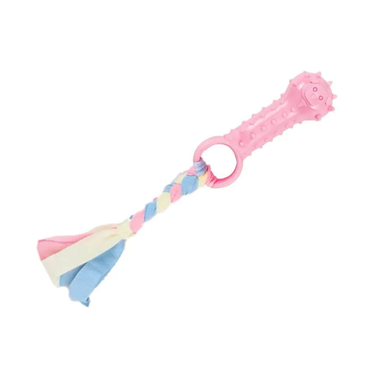 Pink Rubber Bone - Durable and Fun Chew Toy