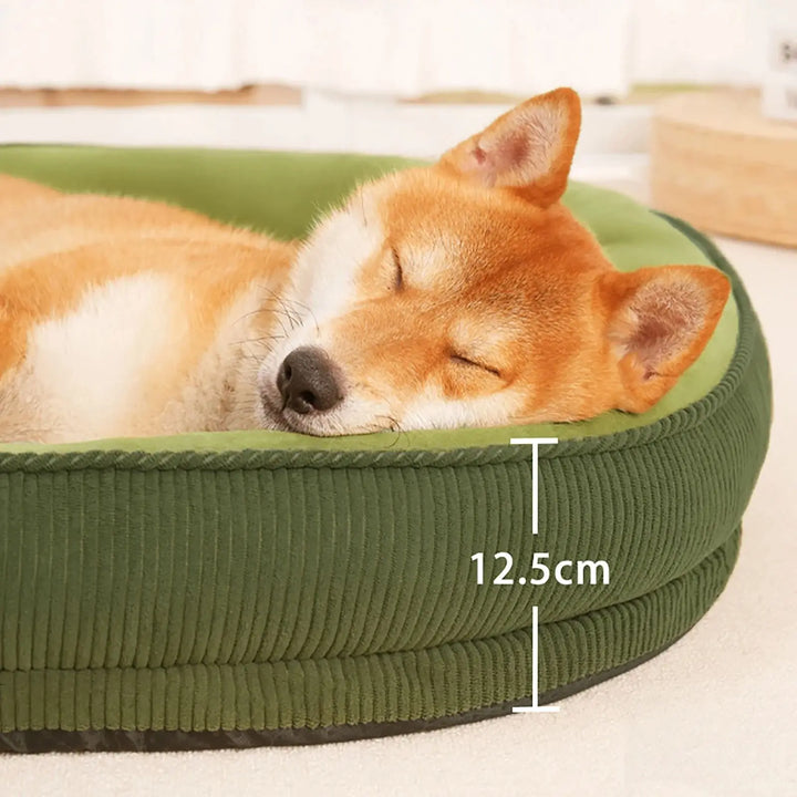 Corduroy Dog Bed – Removable Winter Warming Pad