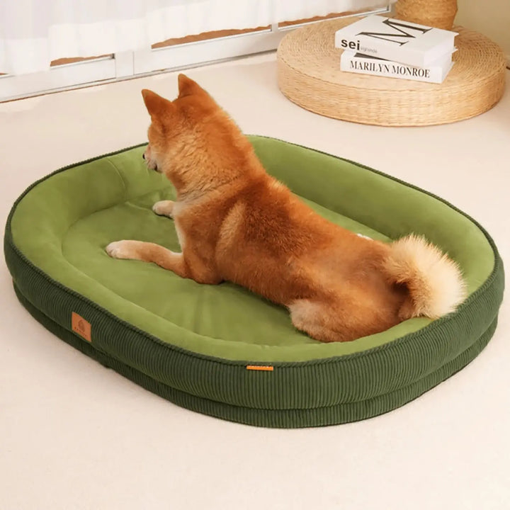 Corduroy Dog Bed – Removable Winter Warming Pad