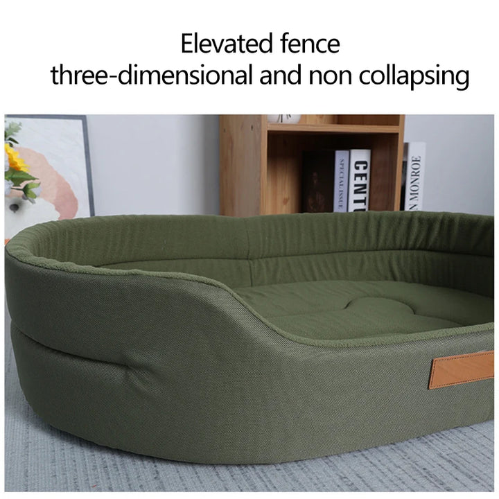 Polar Fleece Dog Bed Waterproof 600D Oxford Cloth and Winter Warm Polar Fleece Double Sided Available Suitable for All Seasons