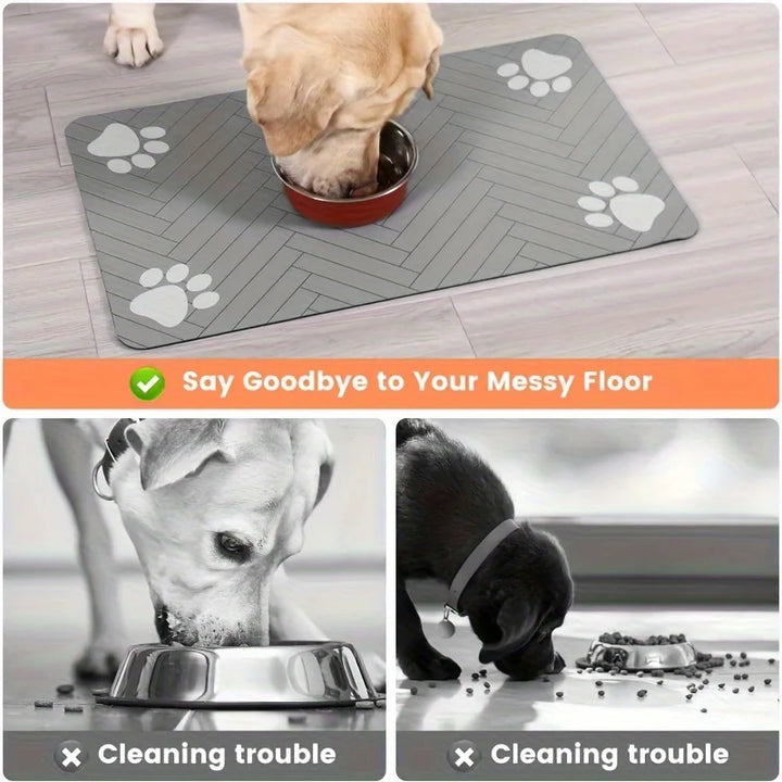 Waterproof Dog Food Mat – Absorbent, Non-Slip