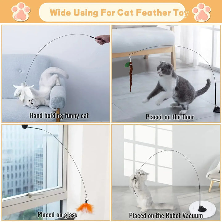 Interactive Cat Toy Set with Super Suction Cup – Wand