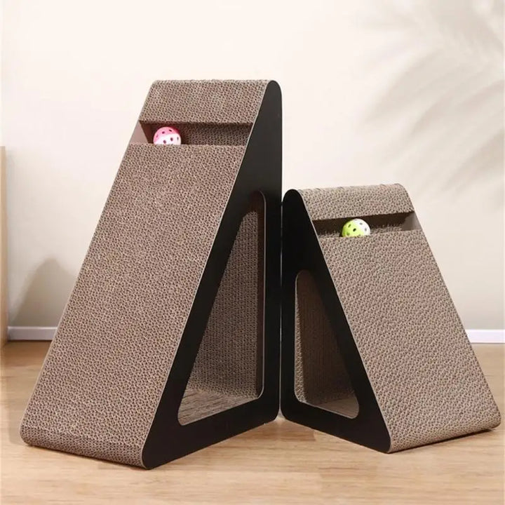 2025 New Cardboard Cats Scratching Board Toy With Rotating Teaser Ball Toy For Indoor Boredom Cats Engagement Furniture