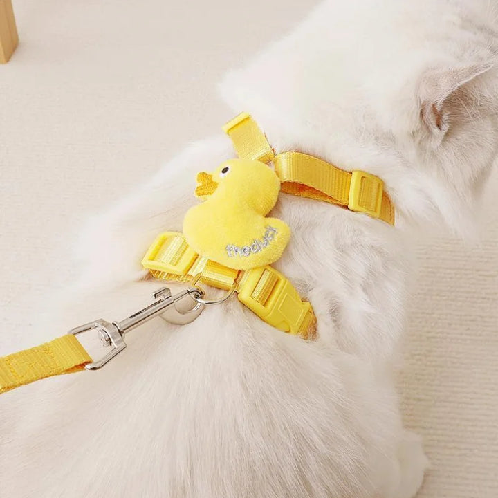 Cartoon Duck Harness and Collar for Dogs and Cats