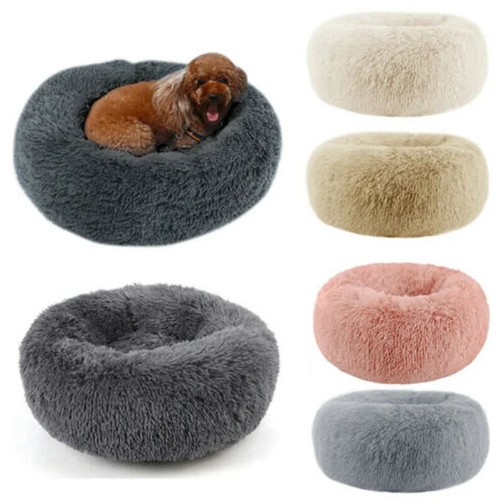 Donut Mand Dog Accessories for Large Dogs Cat's House Plush Pet Bed for Dog XXL Round Mat For Small Medium Animal Calming Sofas