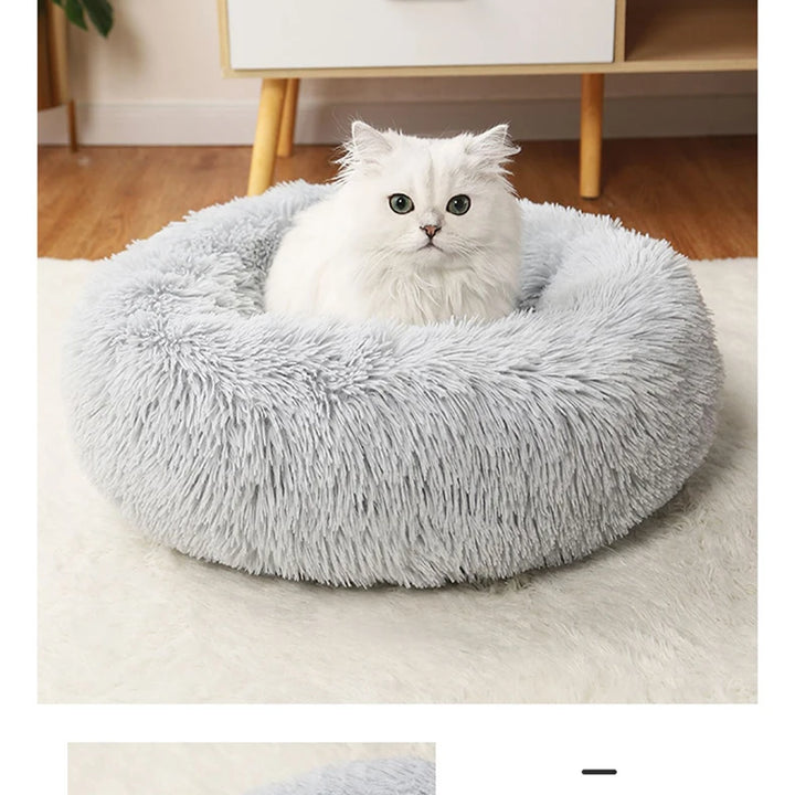 🐾 Cozy Plush Dog & Cat Bed – Warm & Washable 🐶😸